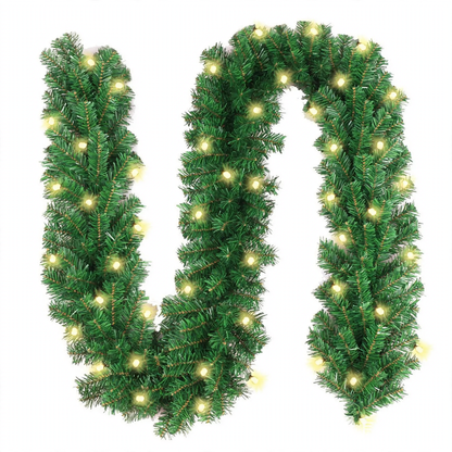 Weihnachtliche Girlande mit LED-Beleuchtung