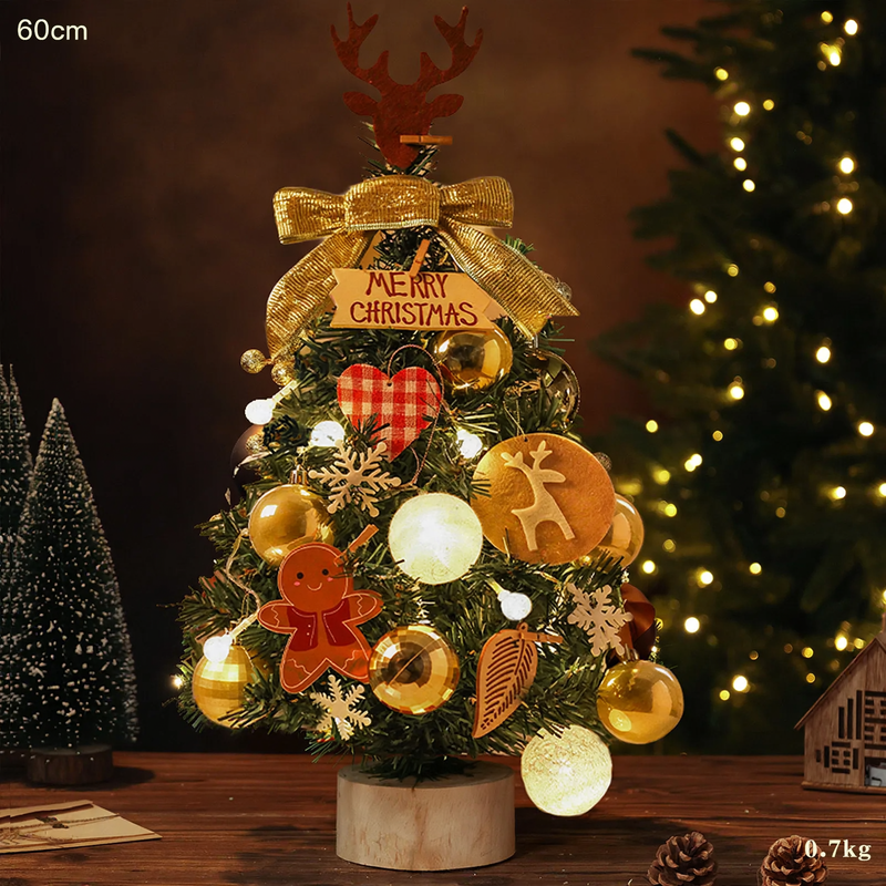 Mini-Weihnachtsbaum für den Tisch mit Beleuchtung