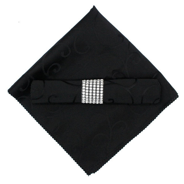 10 Stück Polyester Jacquard Tischservietten Dinner Servietten Taschentücher | Brehn