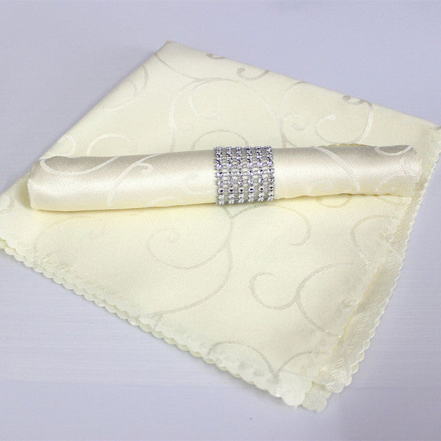 10 Stück Polyester Jacquard Tischservietten Dinner Servietten Taschentücher | Brehn
