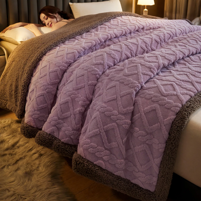 Flauschige Flanell-Wohndecke, gestreift, verschiedene Größen