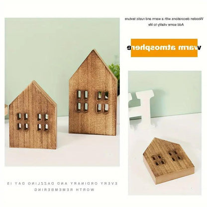 Dekorative Holz-Hütte für den Tisch