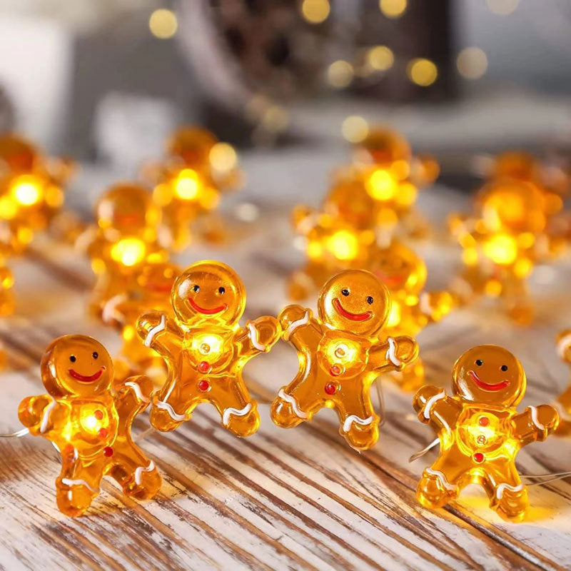 LED-Weihnachts-Lichterkette mit Motiven, 3 m