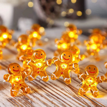 LED-Weihnachts-Lichterkette mit Motiven, 3 m
