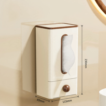 Wandmontierte Kosmetiktuchbox, Kunststoff