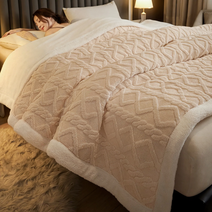 Flauschige Flanell-Wohndecke, gestreift, verschiedene Größen