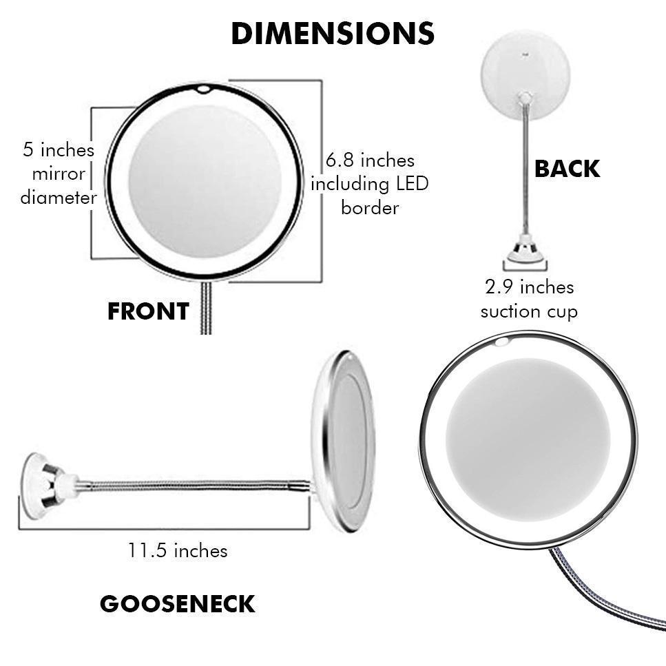 Brehn | 10x Zoom LED Schminkspiegel