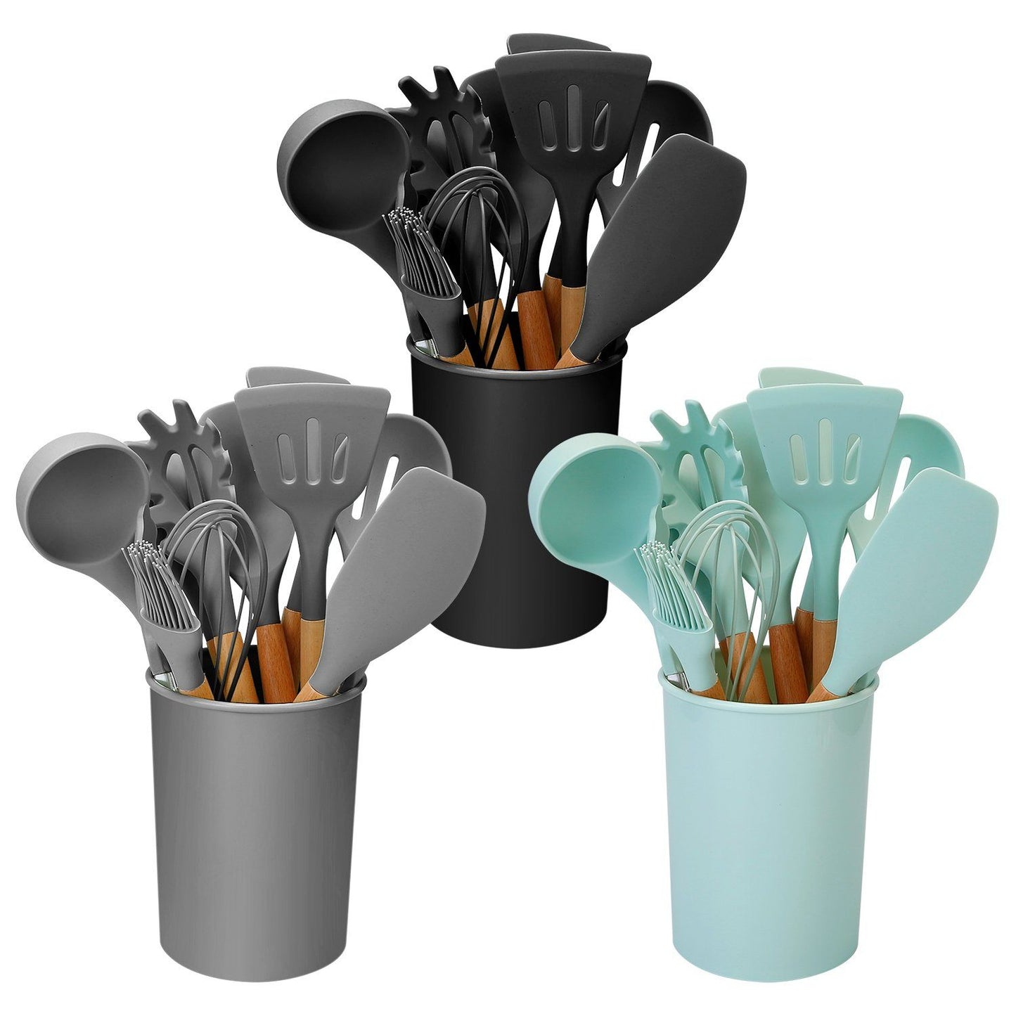 11-teiliges Silikon-Kochgeschirr-Set