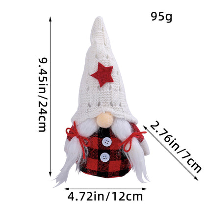 Weihnachts-Wichtel mit Sternenmütze, Stoff-Figur