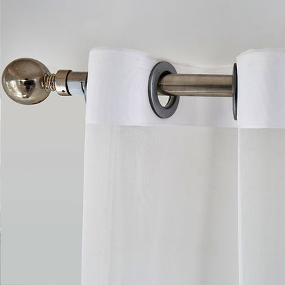 Transparenter Voile-Gardinenvorhang mit besticktem Goldrankenmuster Brehn