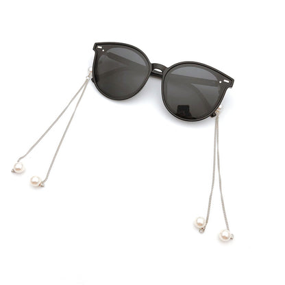 Elegante Triple-Strang Perlen Brillen Kette Brehn