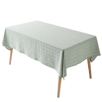 Tischdecke aus Baumwollmix mit geprägtem Quadrat‑ und Kreisrelief Brehn