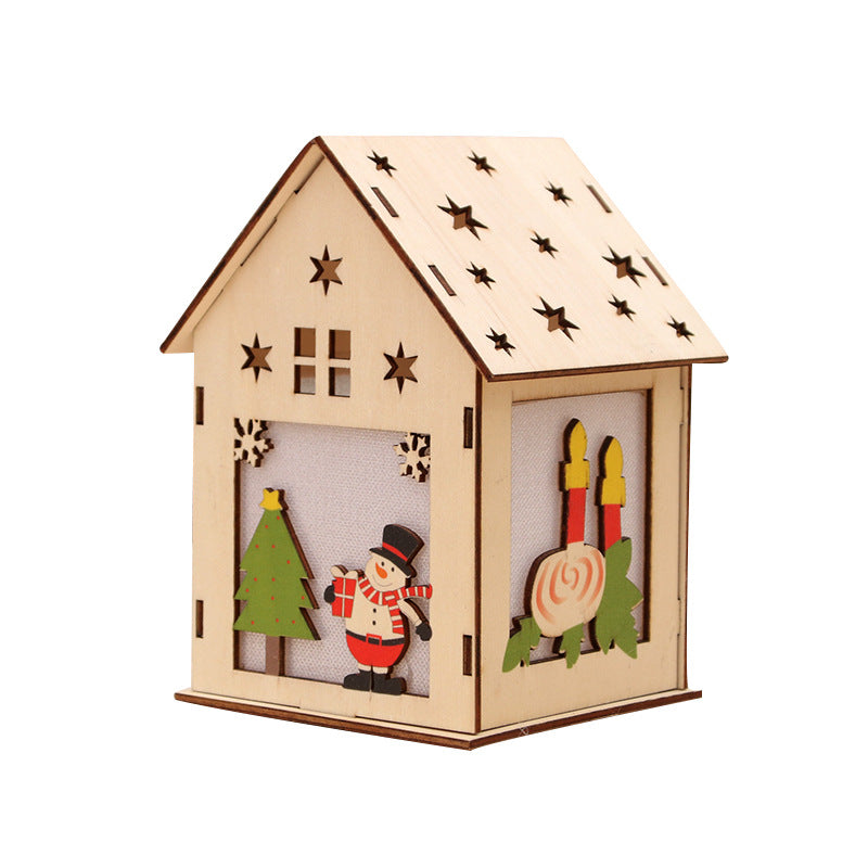 Dekorative LED Leuchtende Weihnachts Cottage Laterne Brehn
