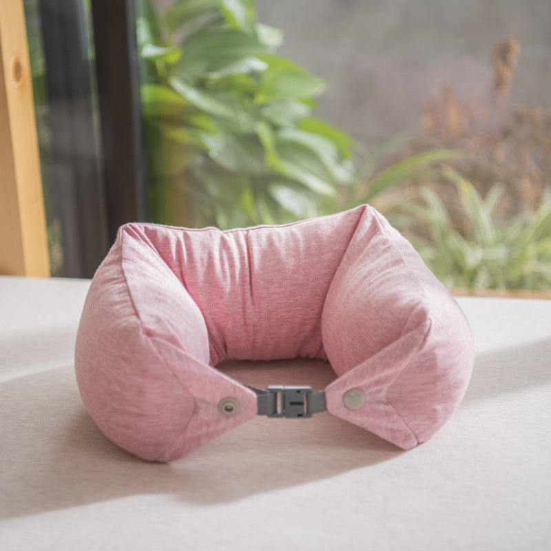 Ergonomisches Nackenstützkissen für Reisen mit verstellbarem Klickverschluss