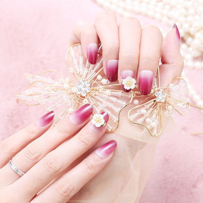 Ombre Floral Design Press-On Nägel