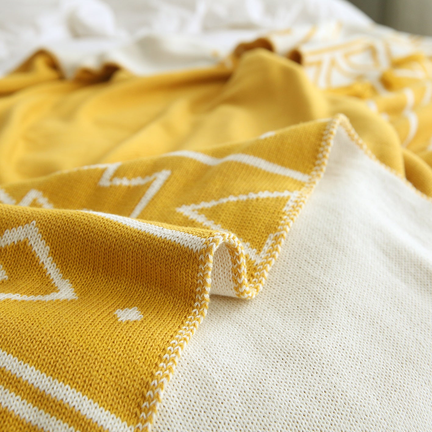 Damen Gemütliche Strickdecke mit modernen Mustern Brehn