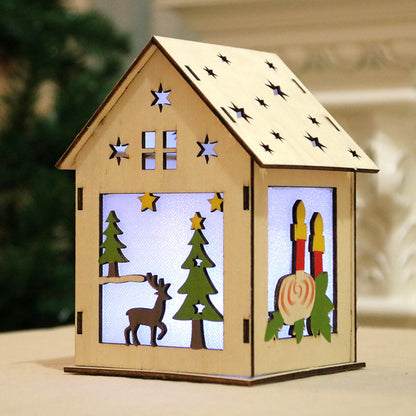 Dekorative LED Leuchtende Weihnachts Cottage Laterne Brehn