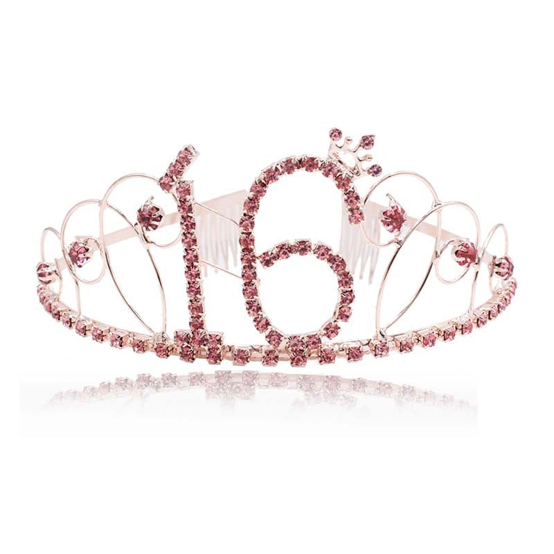 Damen Glitzernde Tiara für den 16. Geburtstag Brehn