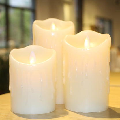 Wiederaufladbare LED-Echtwachskerzen mit Fernbedienung