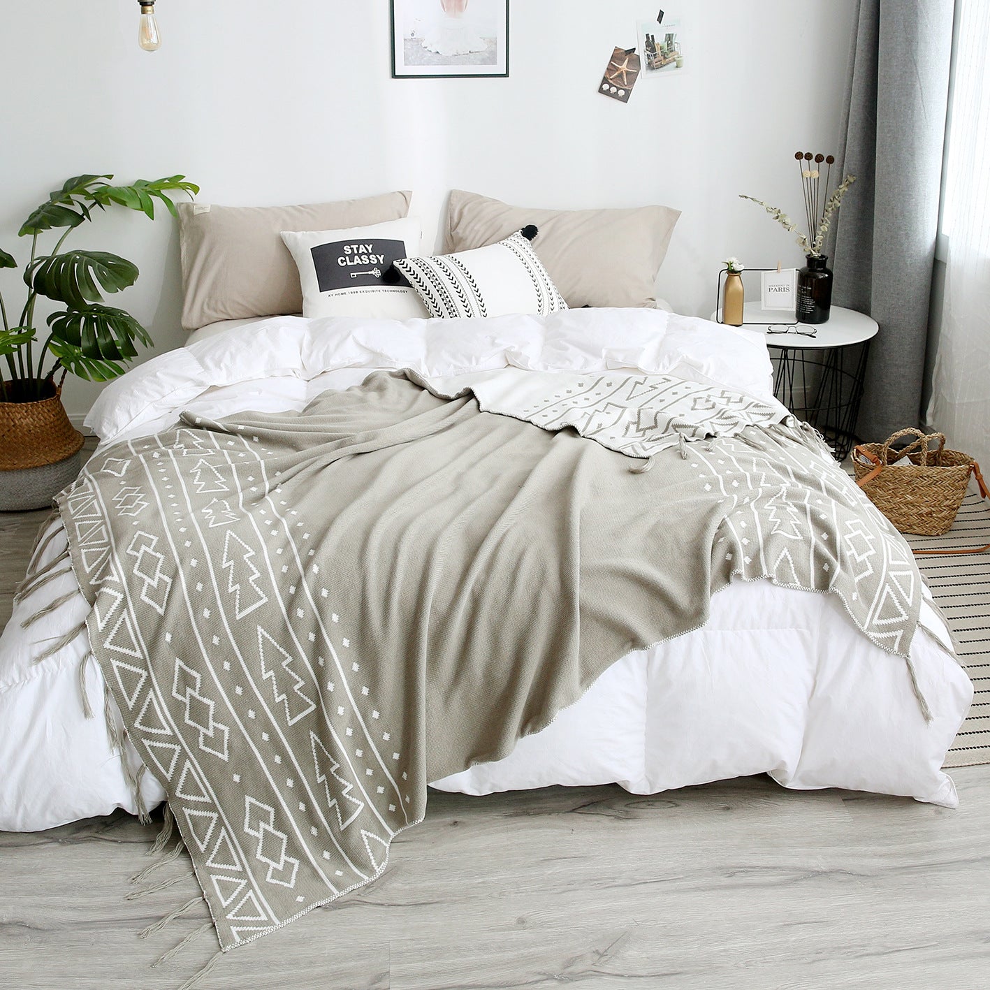 Damen Gemütliche Strickdecke mit modernen Mustern Brehn
