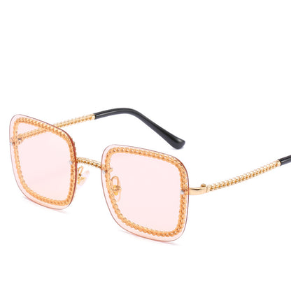 Statement Square Sonnenbrille mit dekorativem Rahmen Brehn
