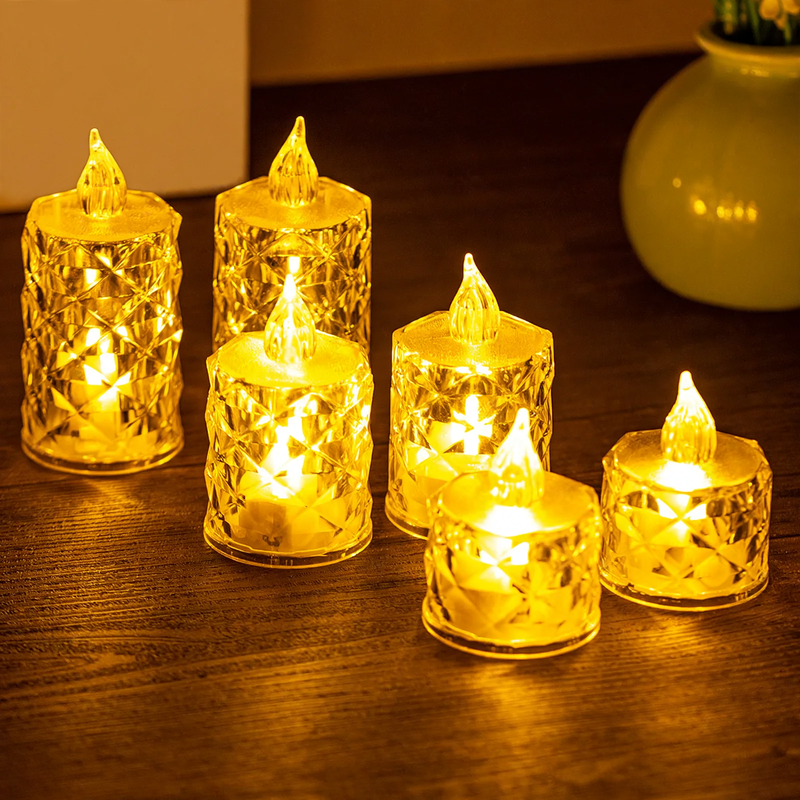 LED-Stumpenkerze, welliger Rand