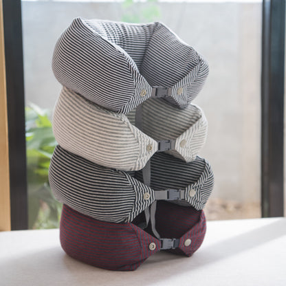 Ergonomisches Nackenstützkissen für Reisen mit verstellbarem Klickverschluss