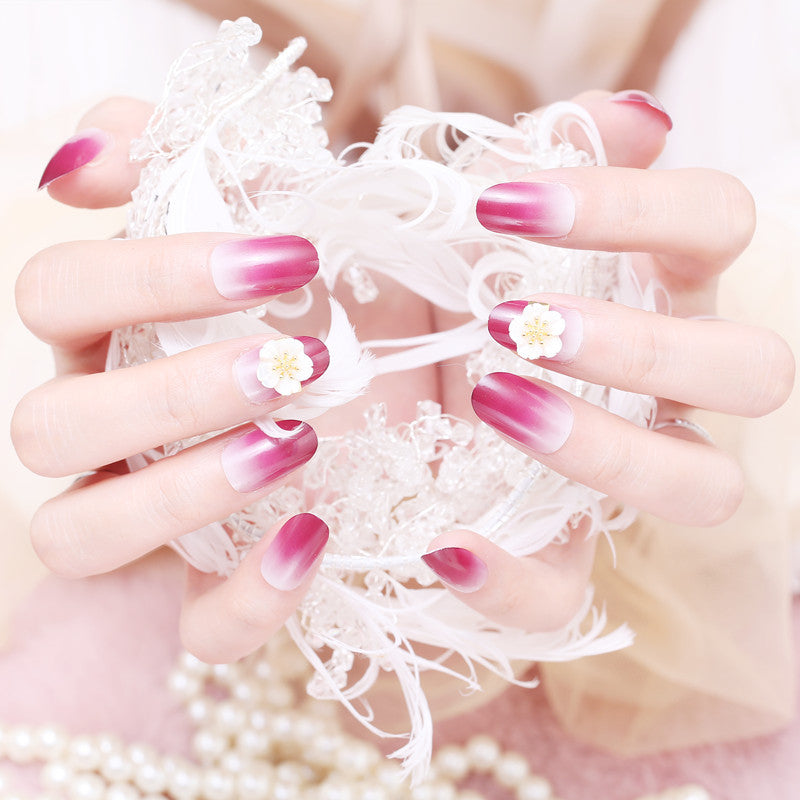 Ombre Floral Design Press-On Nägel