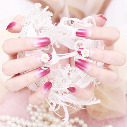 Ombre Floral Design Press-On Nägel