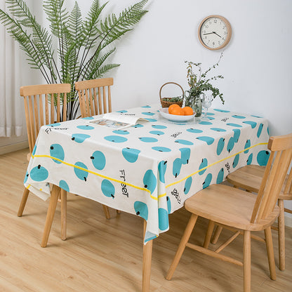 Rechteckige Baumwollmisch-Tischdecke mit fruchtigem Orangen-Print und pflegeleichtem Finish Brehn