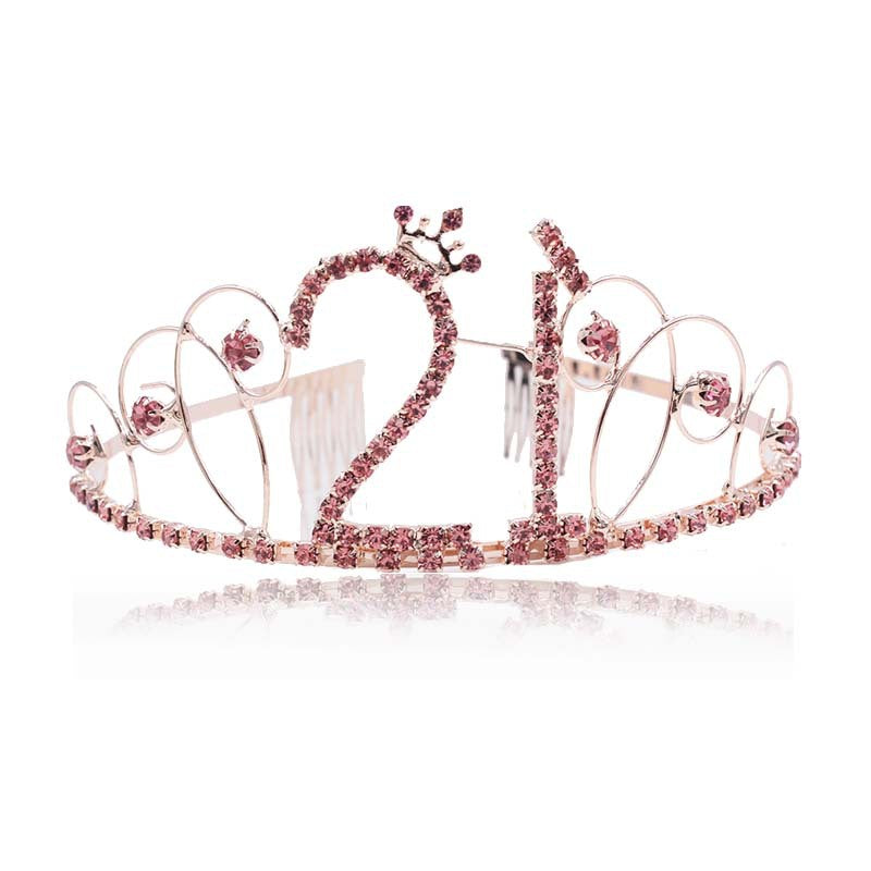 Damen Glitzernde Tiara für den 16. Geburtstag Brehn