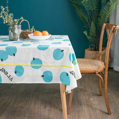 Rechteckige Baumwollmisch-Tischdecke mit fruchtigem Orangen-Print und pflegeleichtem Finish Brehn