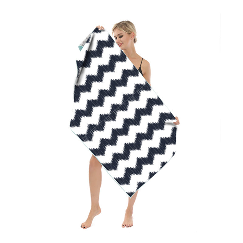 Strandtuch mit modernem Blatt- und geometrischem Design Brehn