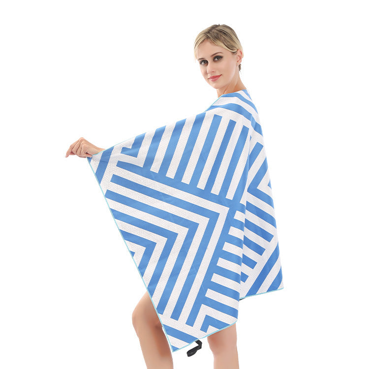 Strandtuch mit modernem Blatt- und geometrischem Design Brehn