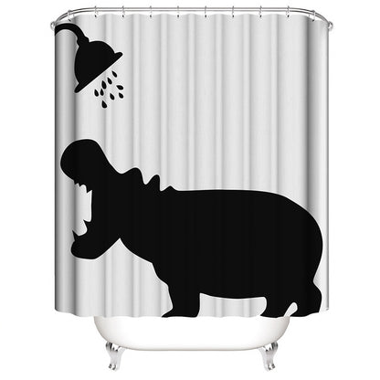Hippo-Themen Duschvorhang Brehn