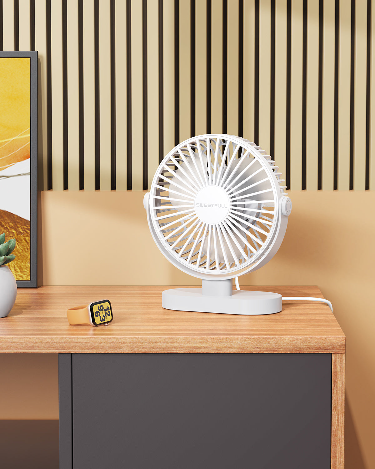 6,5 Zoll USB Kleiner Tischventilator für Zuhause Büro Auto Outdoor Reisen | Brehn