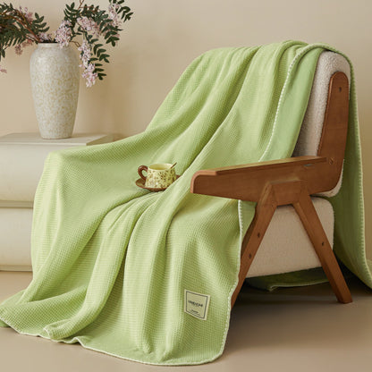 Waffel-Wohndecke aus Milchfaser-Fleece