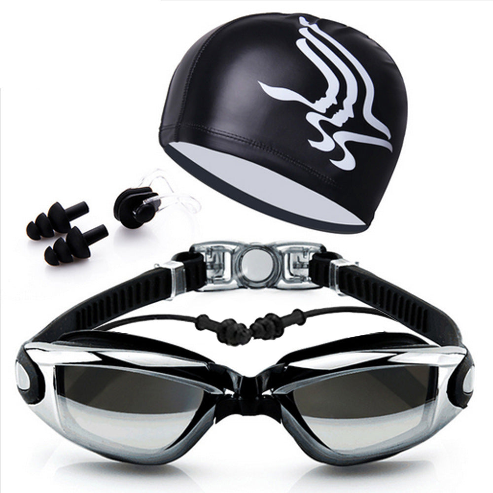 Schwimmset mit Komfort-Schwimmbrille und Trendiger Schwimmhaube Brehn