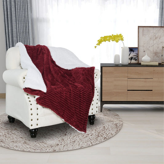 Damen ultraweiche Plüschdecke mit kontrastierendem Wendedesign Brehn