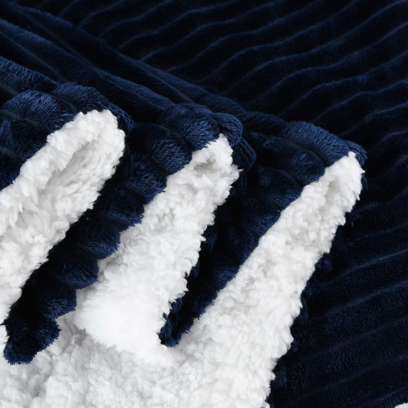 Damen ultraweiche Plüschdecke mit kontrastierendem Wendedesign Brehn