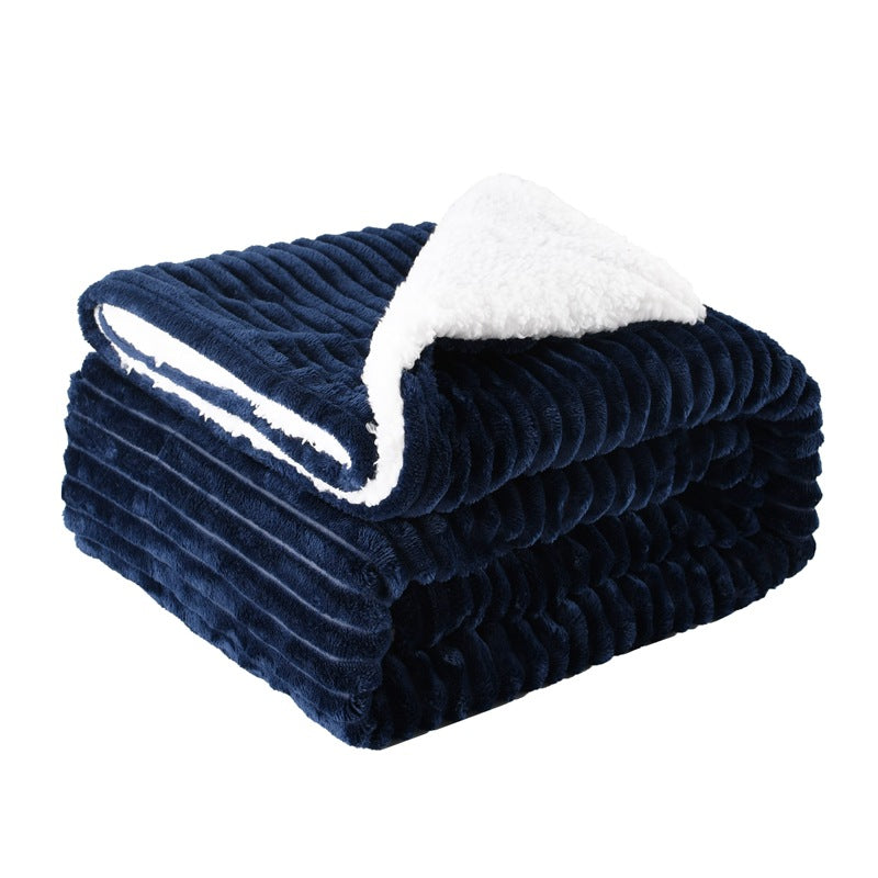 Damen ultraweiche Plüschdecke mit kontrastierendem Wendedesign Brehn