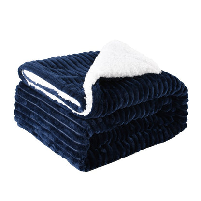 Damen ultraweiche Plüschdecke mit kontrastierendem Wendedesign Brehn
