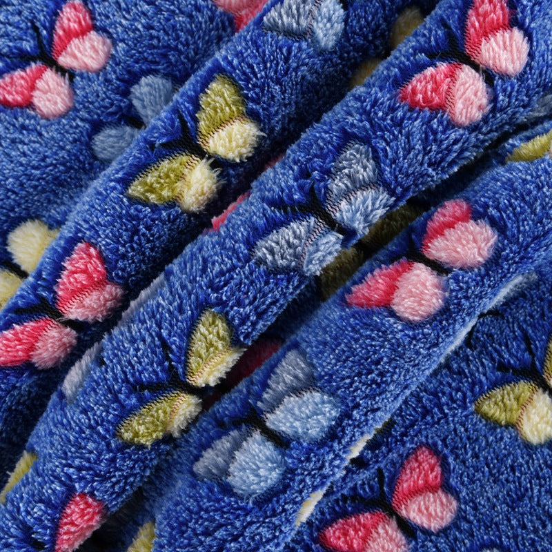 Damen weiche und flauschige Decke mit buntem Schmetterlingsmuster Brehn