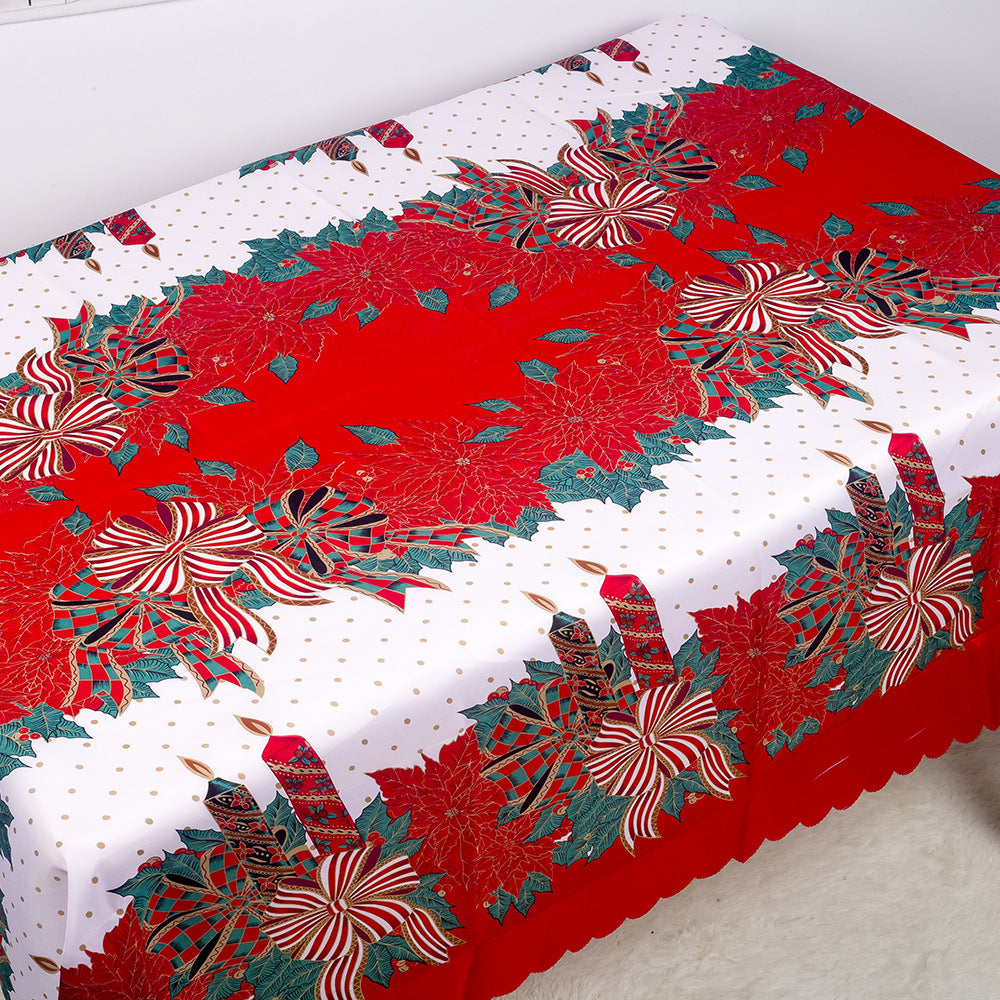 Brehn | Weihnachtsdekorationen Weihnachts-Polyester-Print-Tischdecke Weihnachts-Tischdecke