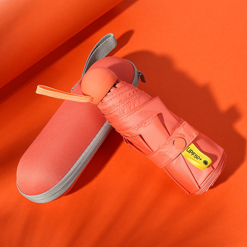 Damen handlicher UV-Schutz Falt-Regenschirm Brehn