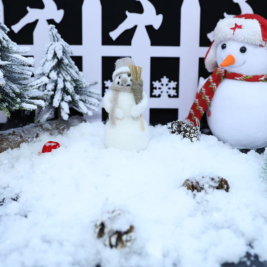 Filz Schneemann Figurine