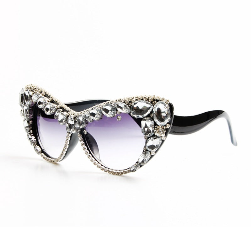 Damen Design-Sonnenbrille mit funkelndem Kristallbesatz Brehn