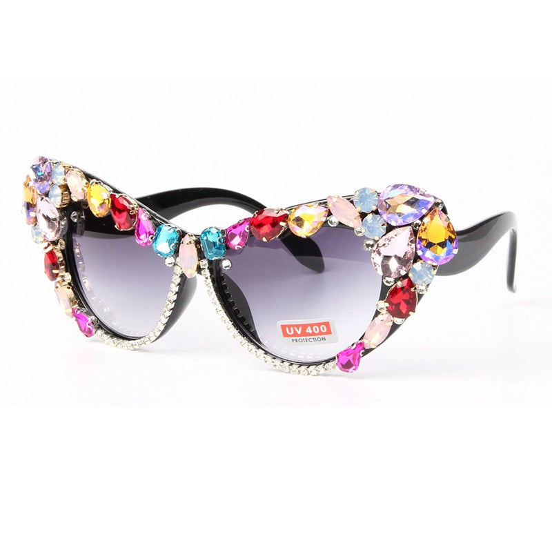 Damen Design-Sonnenbrille mit funkelndem Kristallbesatz Brehn
