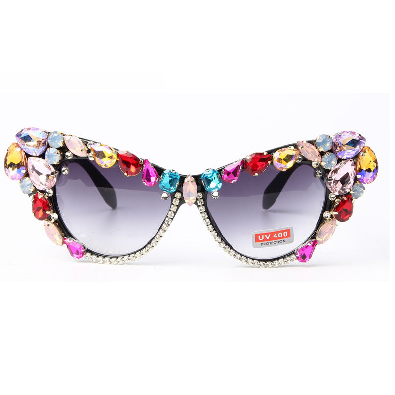 Damen Design-Sonnenbrille mit funkelndem Kristallbesatz Brehn