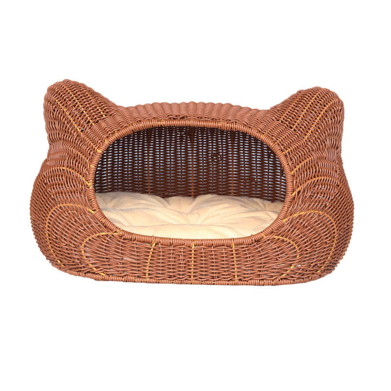 Gemütlicher Katzenkorb mit Ohrendesign Brehn